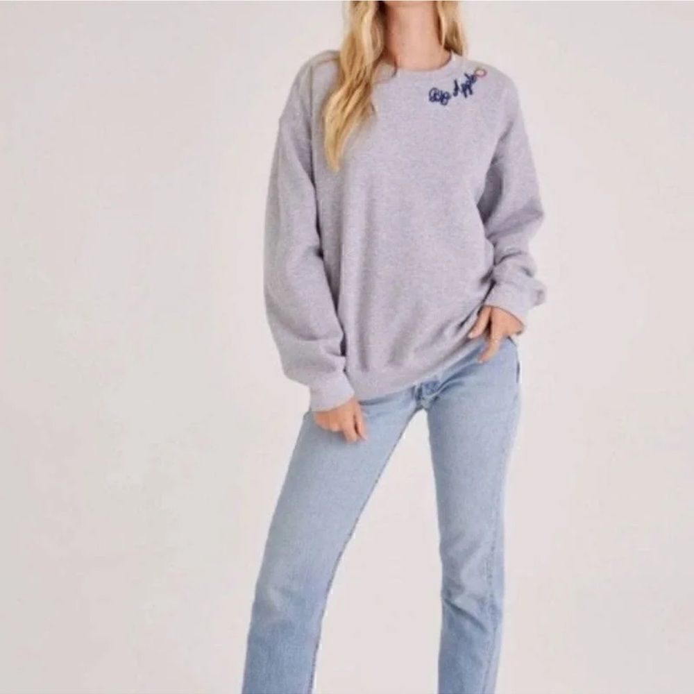 NWTs Project Social T Big Apple Embroidered Sweatshirt